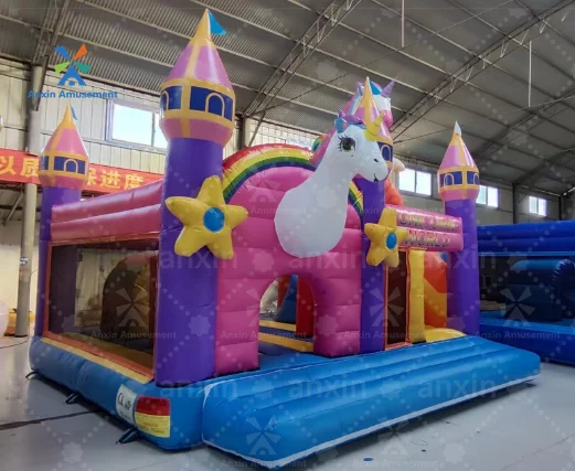 Сияющая Звезда мечта Единорог надувной замок батут с водяным бассейном для летней вечеринки