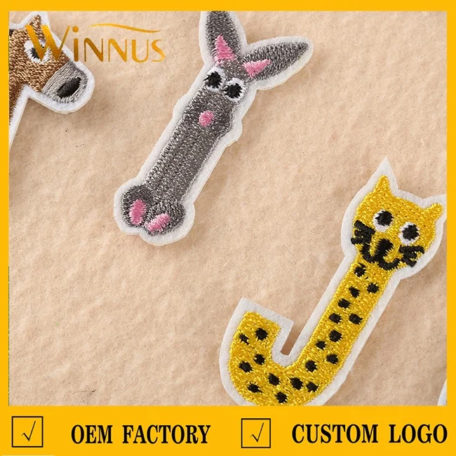cheap wholesale baby children clothing hat bag shoes cute animal embroidered iron on letter patches