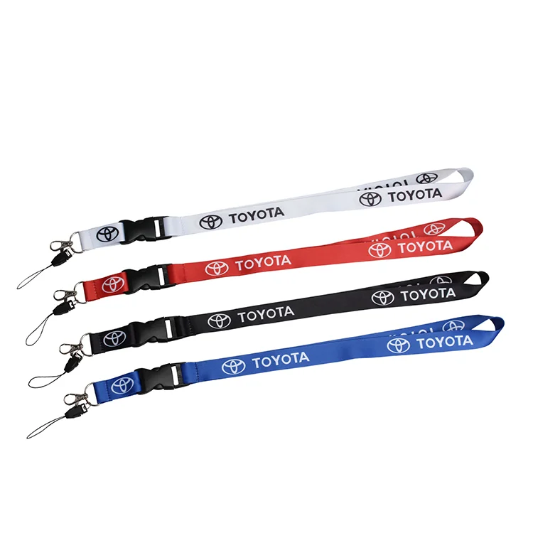 Custom Polyester Neck Woven Phone Lanyard Keychain Mangou With Logo