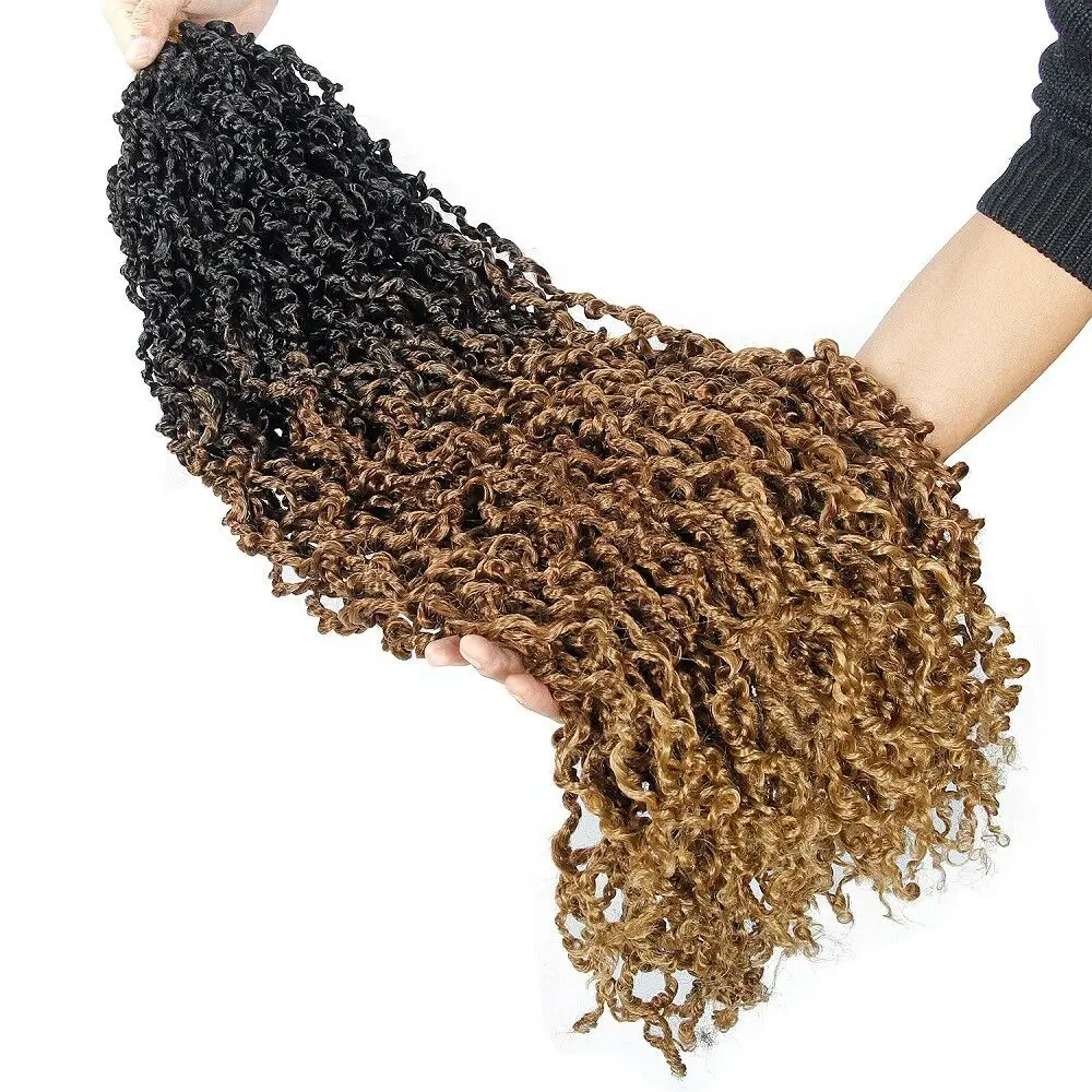 Gypsy Locs удлинение Джамбо плетение волнистые кудрявые вязаный крючком коса волос богиня искусственный Омбре дредлоки косички для цыганские