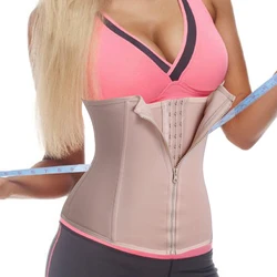 Новый латексный корсет с фирменной торговой маркой, корсет для похудения, тренажер для талии и живота с застежкой-молнией, женские корсеты