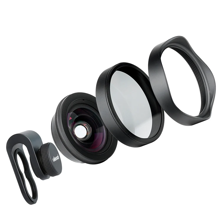 Ulanzi 16mm Wide Angle Mobile Phone Lens with CPL Filter, 100 Degree Wide Angle Lens Compatible for iPhone Huawei Xiaomi