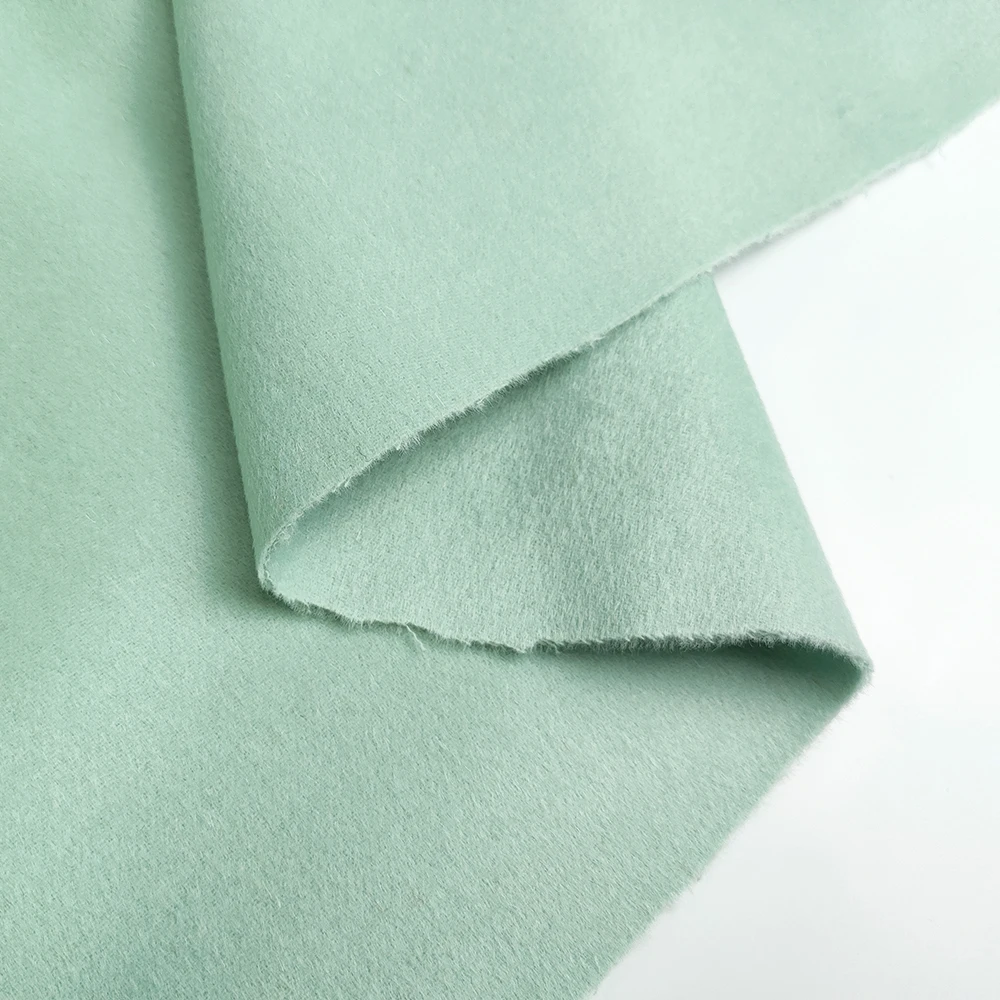 100% wool 830-850g/m double sided smooth wool coat fabric