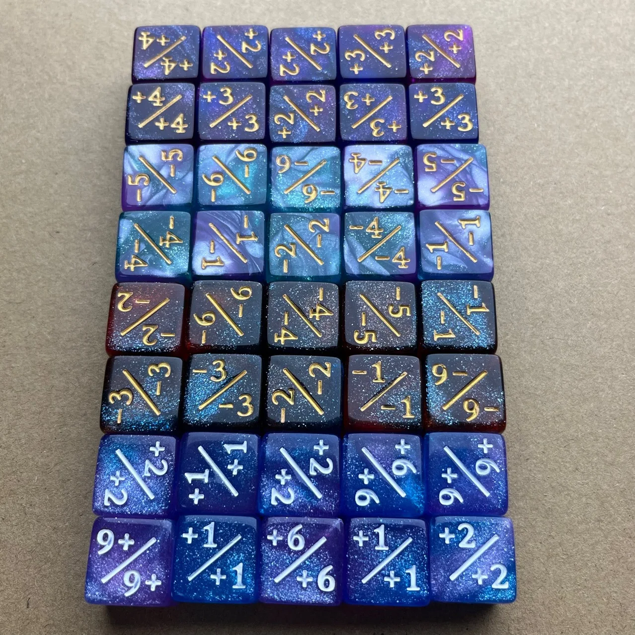 16 мм D6 плюс и минус счетчик кубиков Токен кубики MTG игра DiceTable двухцветная пластиковая настольная игрушки аксессуары