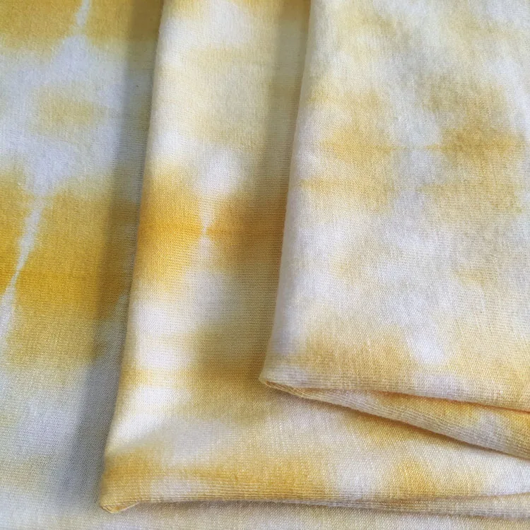 
Fashion patterns tie dyed jersey modal cotton fabric 60% cotton 40% modal knitted fabric for casual dress and underwear 