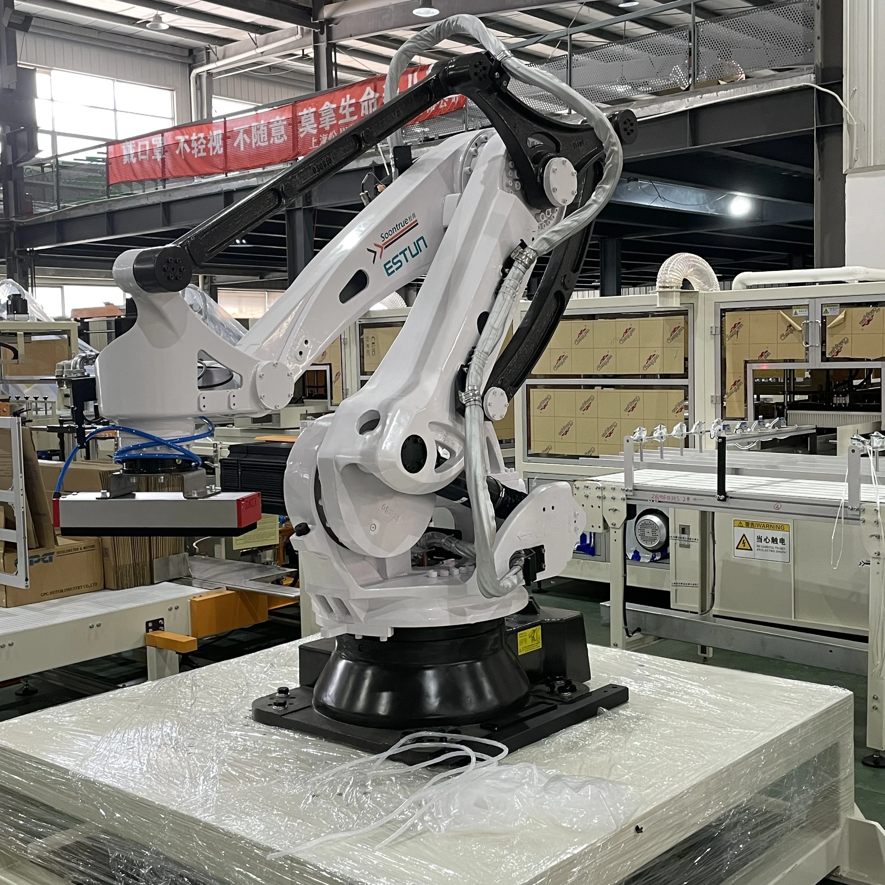 Soontrue High Productivity full automatic Servo drive Auto robot palletizer Machine System
