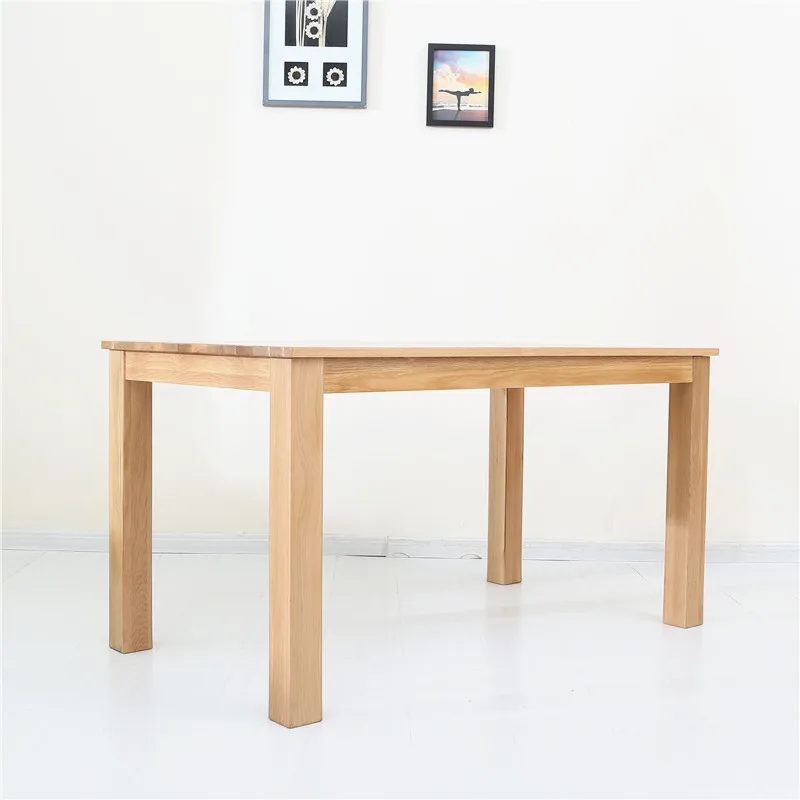 Cheap Factory Price Nordic Style Beautiful Design Minimalist Strong Solid Wood Luxury Chunky Dining Table