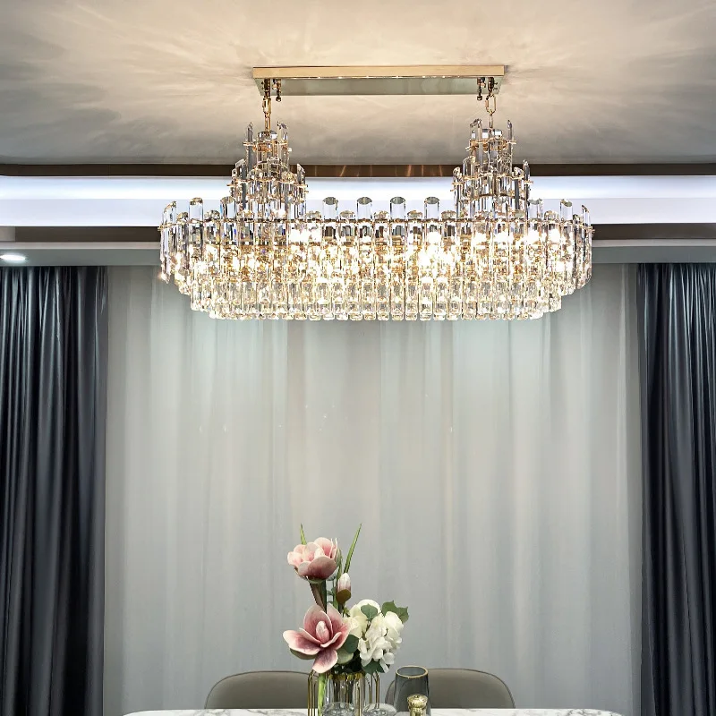 China modern led crystal chandelier ceiling mounted led light fixtures crystal luxury chandeliers