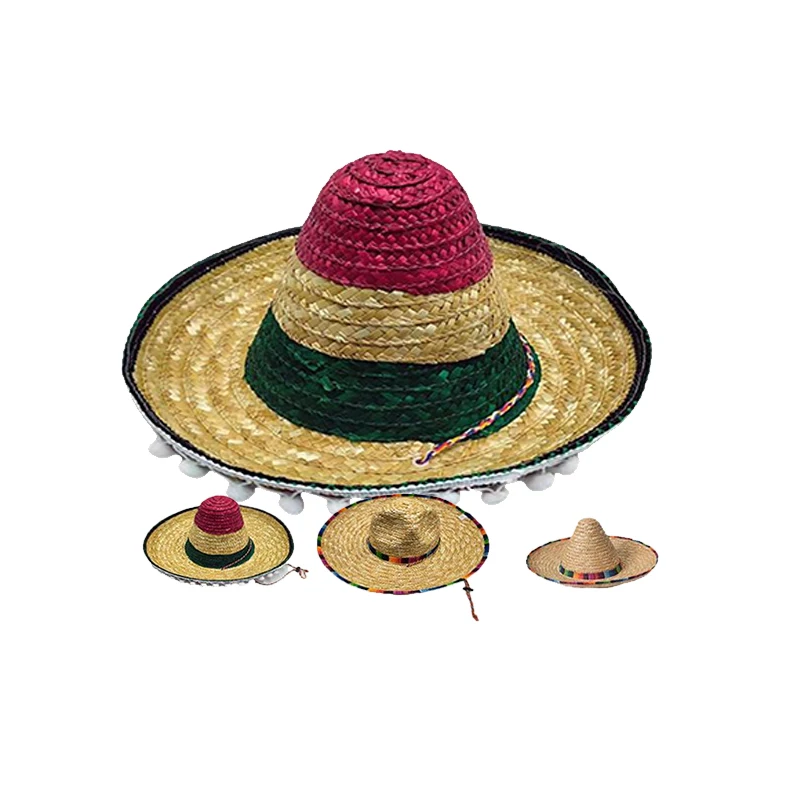 Оптовая продажа испанская соломенная шляпа Mariachi Mexico мексиканские соломенные шляпы Charro Sombrero для вечеринки