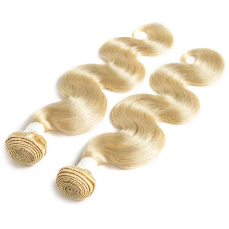 High Quality Body Wave 613# Blonde Hair Extensions,good texture different color hair weaves,Cheap virgin remy hair color 613
