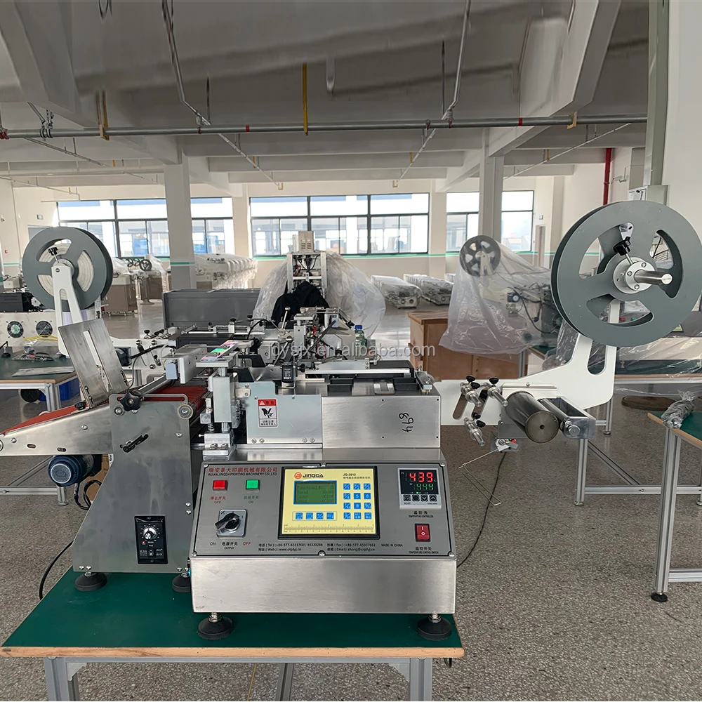 JQ-3012 Desktop Small Size Hot And Cold Knife Garment Fabric Satin Ribbon Label Cutting Machine For Nylon Taffeta And Cotton