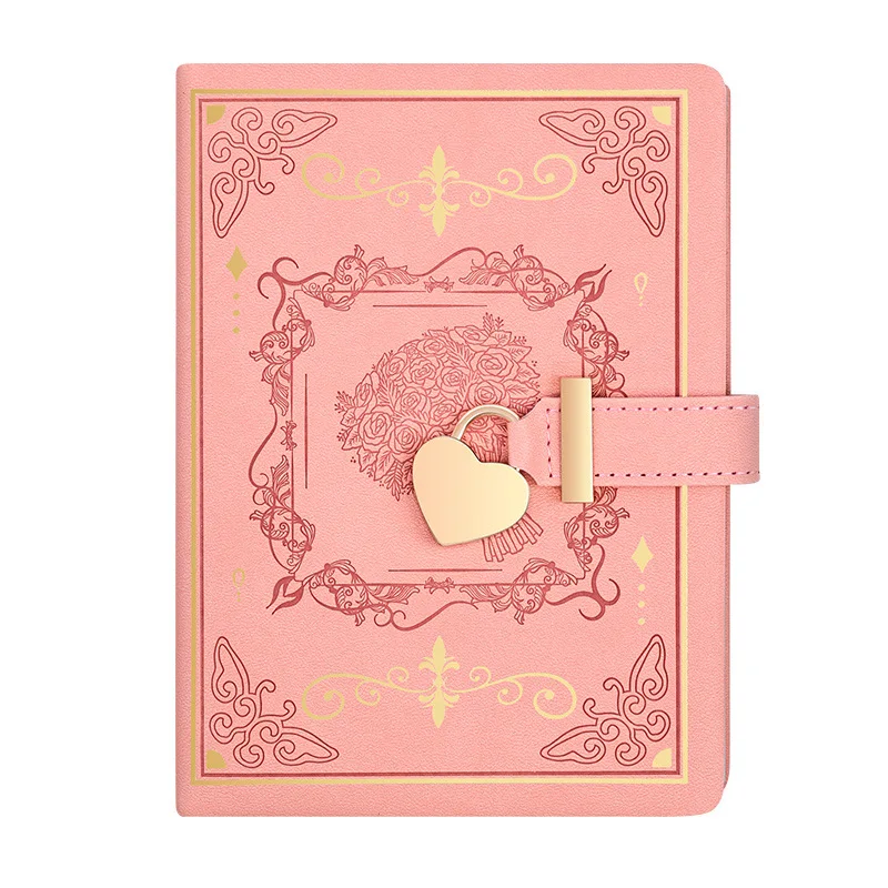 Wholesale  Heart Shaped Lock Diary with Key for students school supplies
