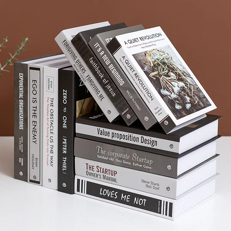 OEM Factory  Customized Painting Coffee Table decorative  Hardcover Book Set