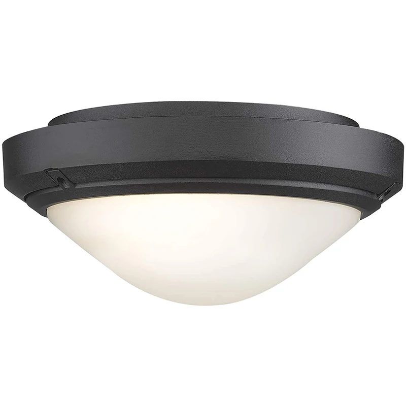 ETL из черного стекла для спальни 1 светильник с полуутопленным креплением потолочный светильник