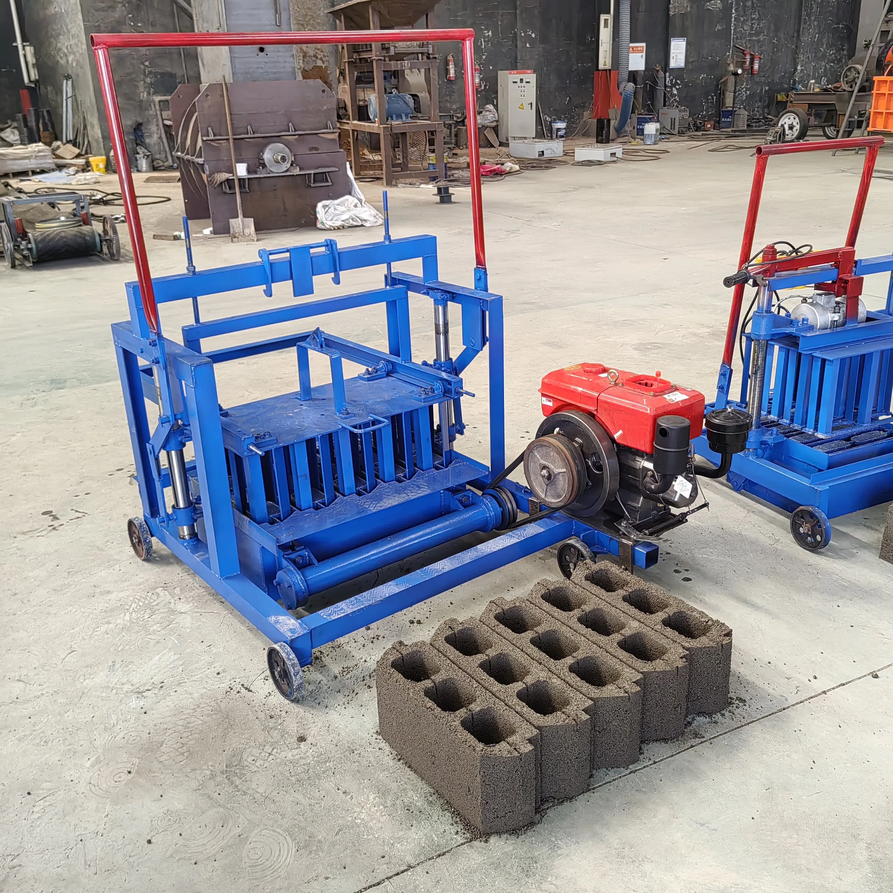 3-45 Diesel Engine Manual Brick Making Machine New Condition Concrete Raw Material for Sale in Malawi