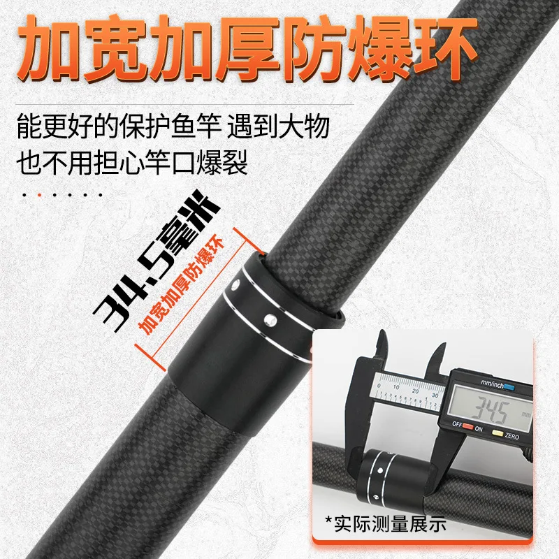 2.1m/2.4m/2.7m/3m/3.6m/3.9m/4.2m/4.5m Telescopic Fishing Rod Ring Rod And Pulley Rod