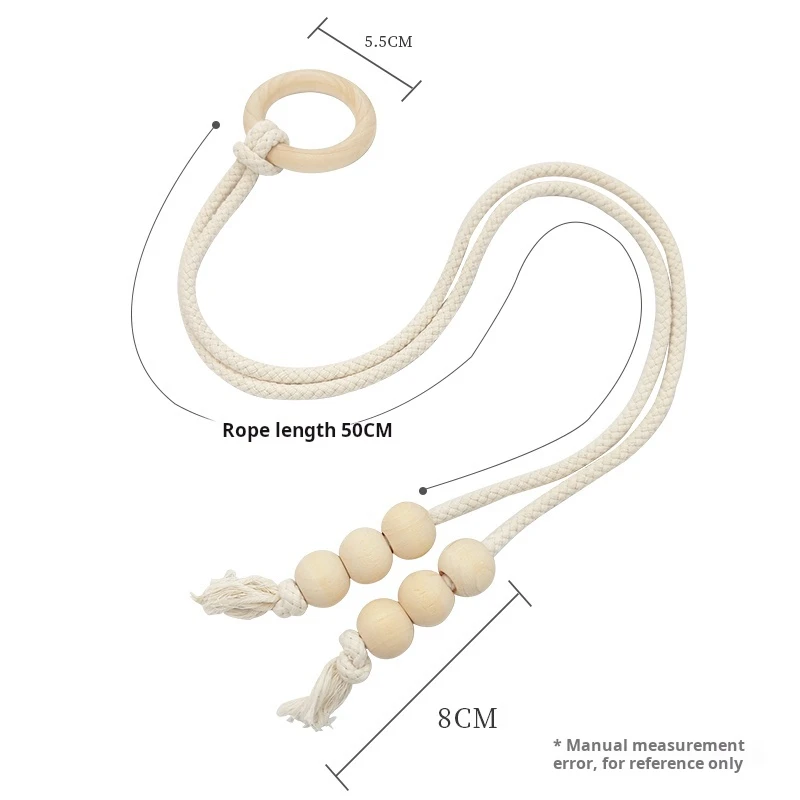 Curtain rope strap Nordic simple cotton string tie strap light luxury high-end living room white yarn curtain tieback