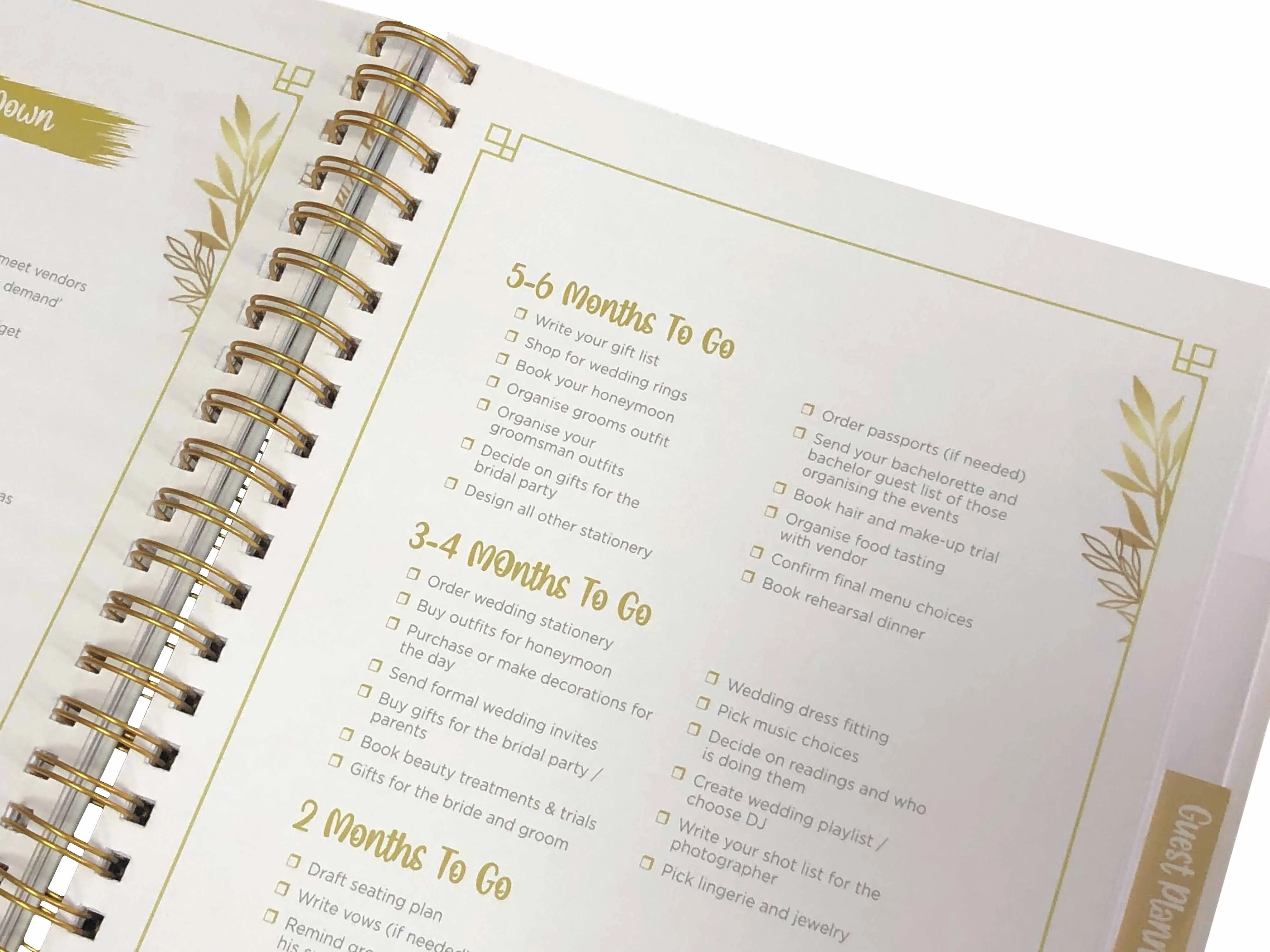 Custom A4/ A5 Diary Notebook Wedding Planner