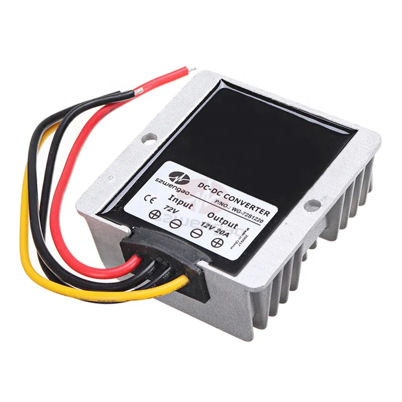 Manufacturer Voltage Regulator DC 24V 36V 48V 60V 72V to DC 12V 10A 15A 20A Step Down Power Converter