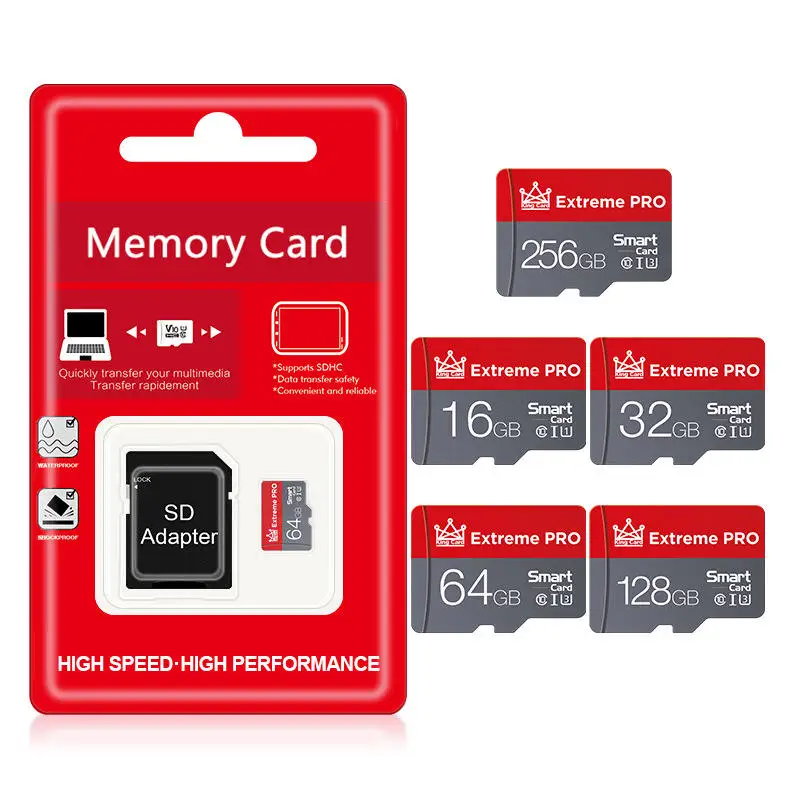 Wholesale Ceamere 32GB 64GB 128GB 256GB Flash Micro TF SD Memory Cards Class 10 U3 A1 Micro Memory SD 32GB Card