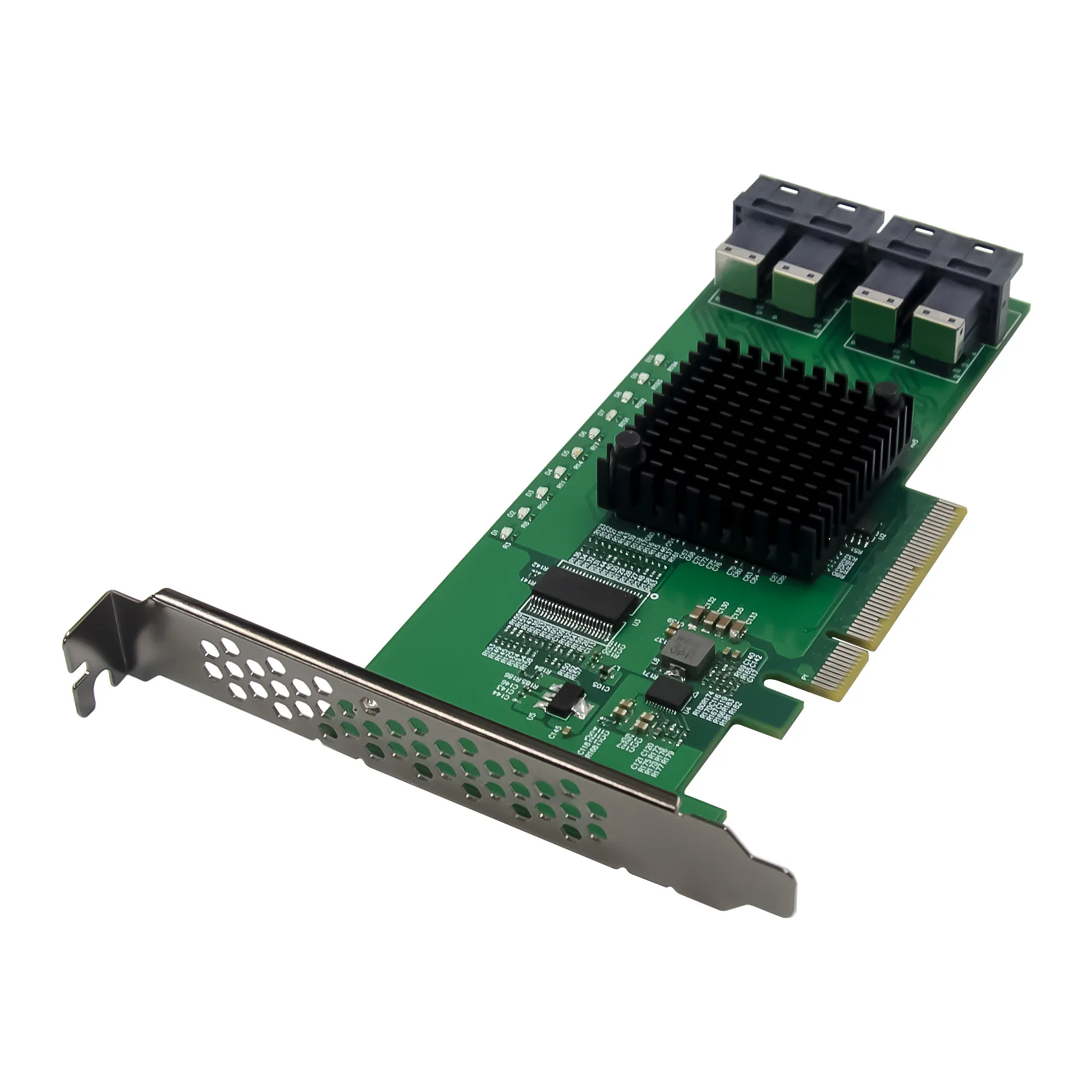 Плата расширения SSD ST537 PCIe X8 PEX8724, 4 порта, U.2 SFF8643 NVME, адаптер HBA