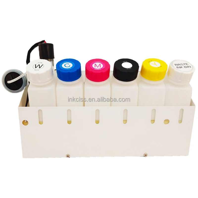 DTF ink continuous system direct to film color ink supply system for Epson L1800 L805 ET8550 dtf printer with white ink stirring