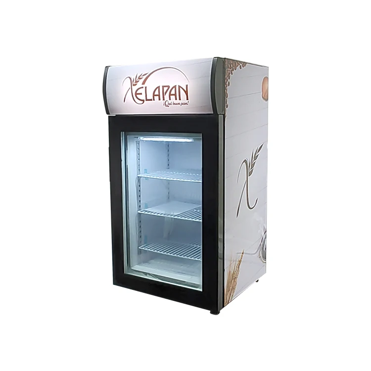 Meisda SD50B 50L Three-Layered Tempered Glass Door Single-Temperature Freezer for Grocery Shop Ice Cream Frozen Food