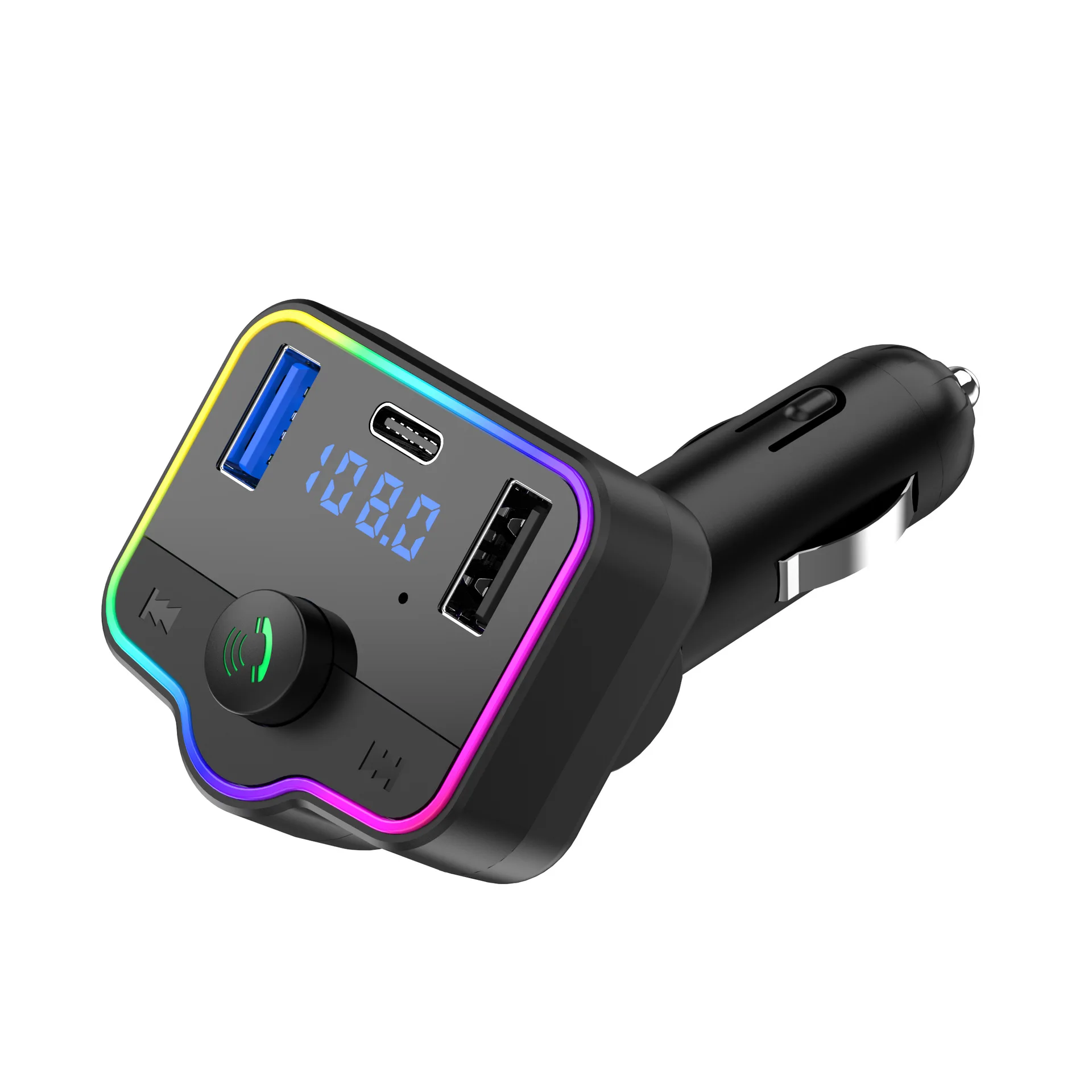 PD QC Dual USB C 3.1A Wireless handsfree Audio Car Mp3 Player car Kit Fast Charger BT Fm transmitter modulator for Car