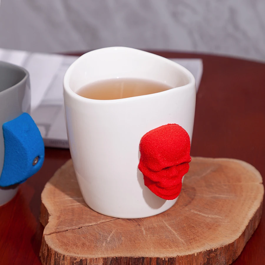 Creative irregular large capacity mug ins home climbing ceramic cup coffee cup custom