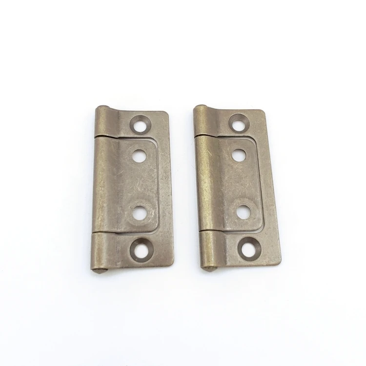 China Factory Custom Metal 2 Inch Wooden Door Mirror Cabinet Flush Butterfly Hinge Antique Brass Flush Door Hinges