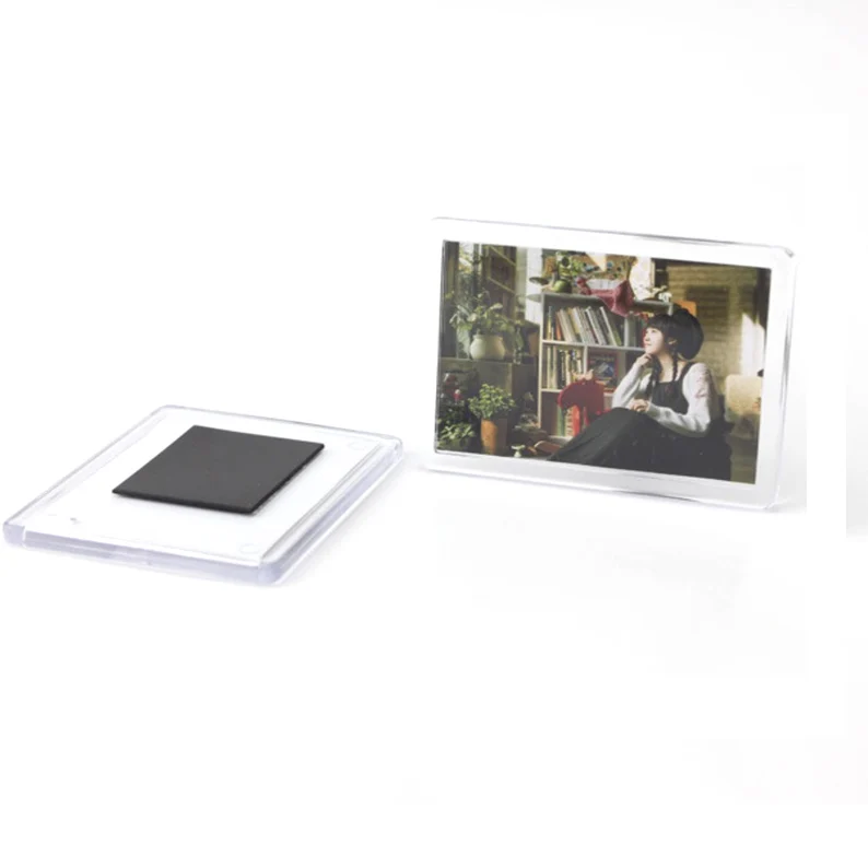High quality Home customized Beautiful acrylic photo frame magnet fridge magnetic sticker