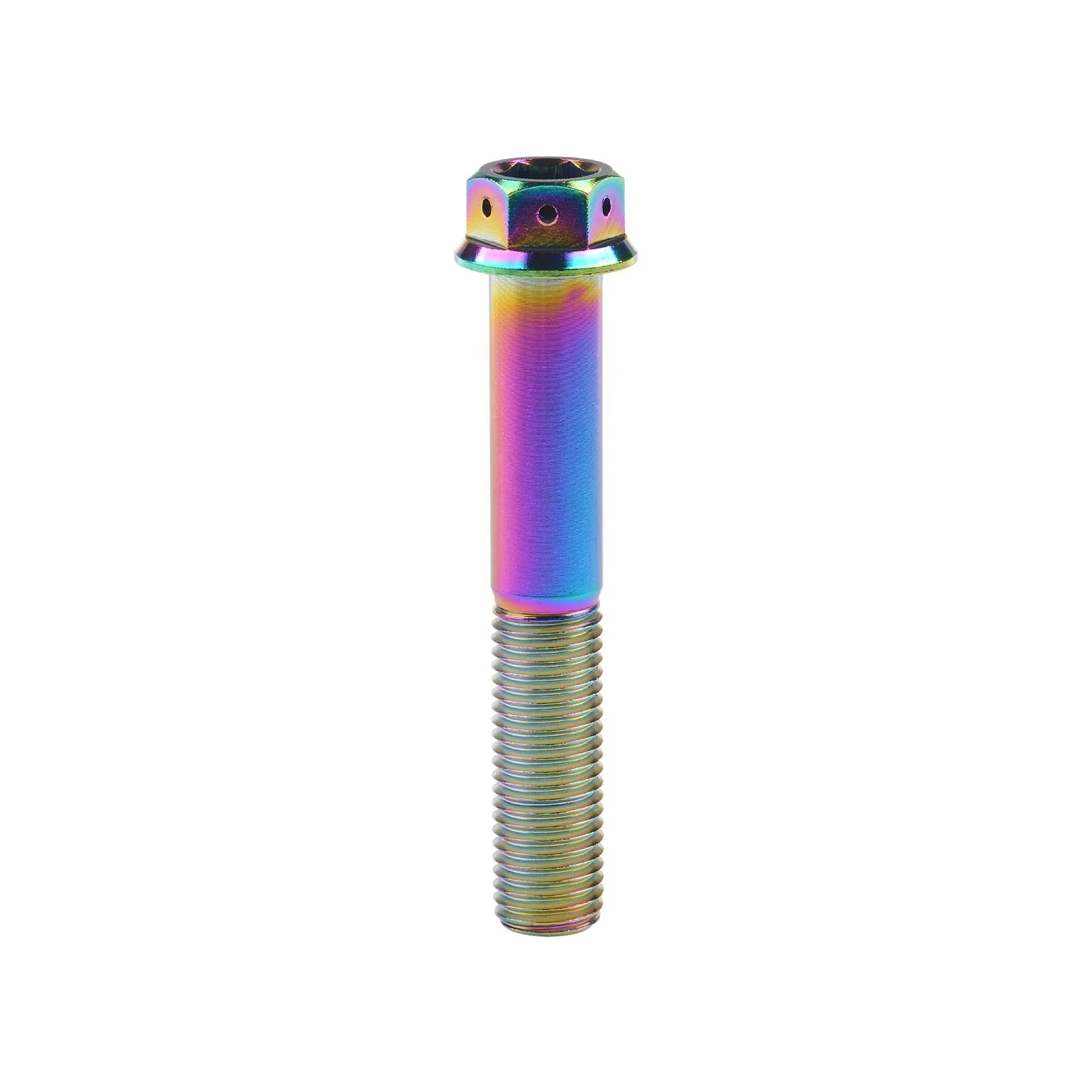 M6 bolt Titanium  Motorcycle hexagonal head double drive blue titanium flange bolts