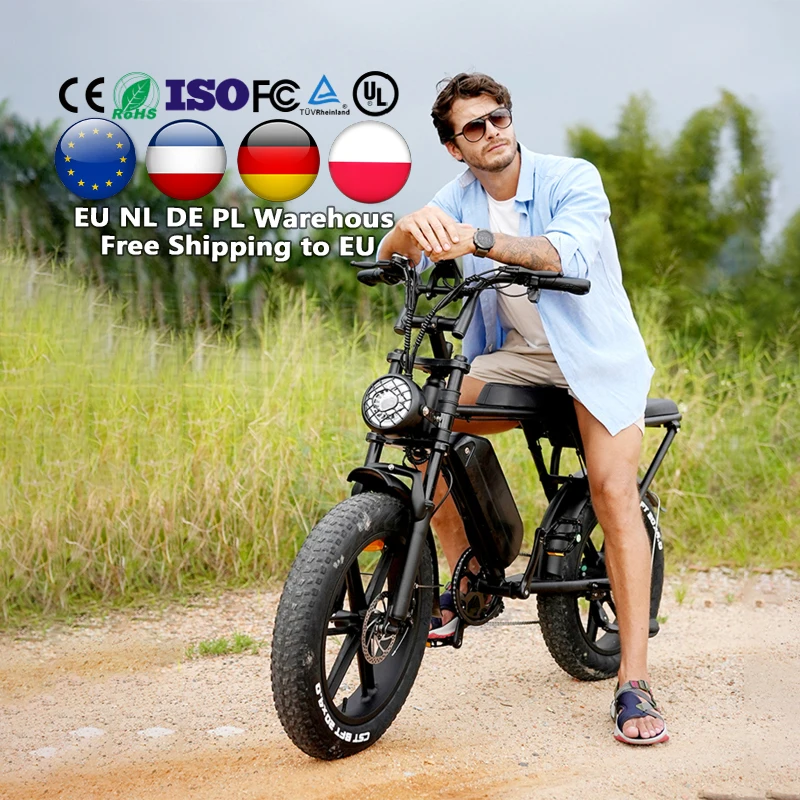EU NL DE PL Warehouse Electric Bike OUXI V8 Free Shipping Electric Bicycle Fatbike EU Stock Ready To Ship 1000W 48V 15Ah Ebike