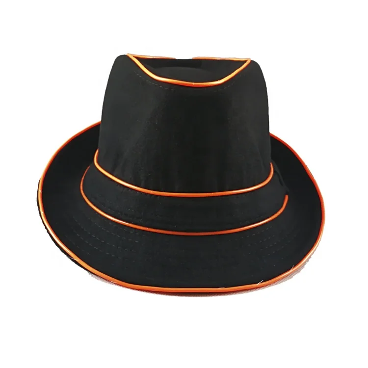 Jazz Led Fedora Hat EL Wire Hat New with 3 Mode Flashing for Party Product