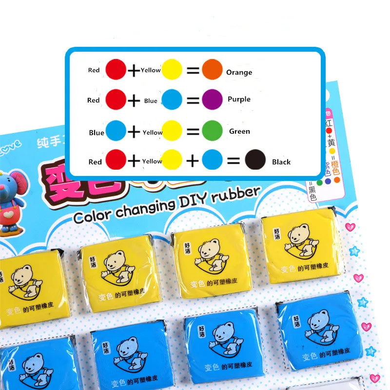 school stationery ,non-drying ,non-toxic ,reusable modeling clay eraser for kids