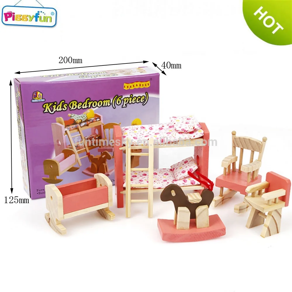 
2021 Hot Popular Pretend Furniture Toy Wood Doll House accessories furniture toys 