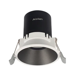 Aisilan wholesale antique office coffee shop bar white IP54 antiglare ceiling downlight LED Recessed ceiling fixture spotlight