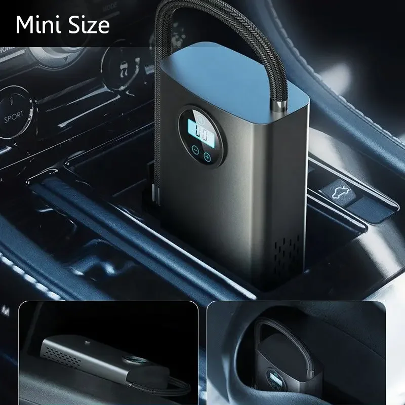 New arrival product portable cordless air compressor mini car tire inflator pump with LED light wireless inflating power