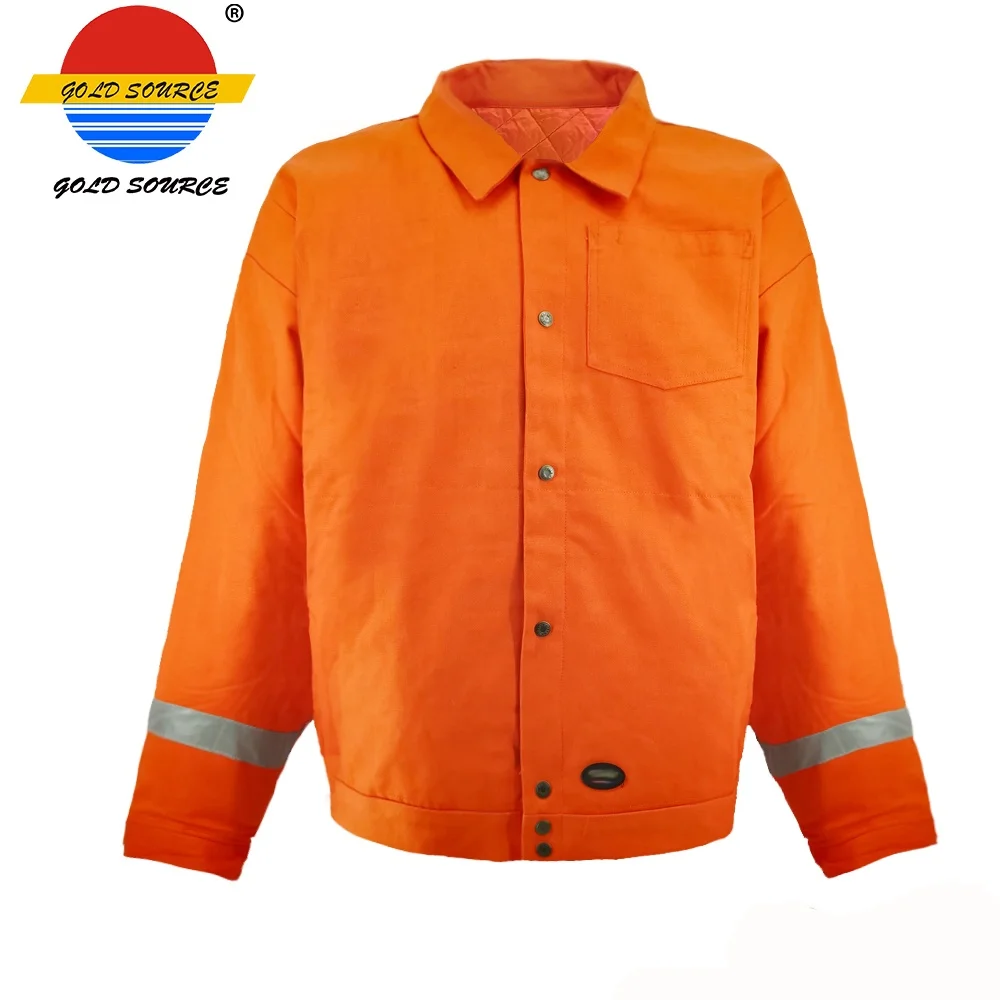 Hi Vis Fire Retardant Welding Coat Oil Field Electric Canvas Cotton Winter Jacket