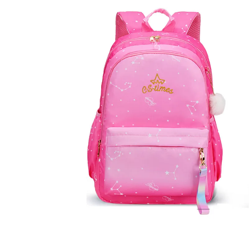 New School Bag Primary School Girls From Grade 1 To Grade 6 Cute Princess Backpack Load Reduction Waterproof Light Schoolbag