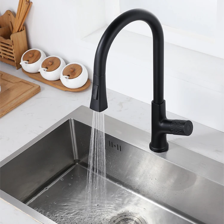 360 Rotatable Touchless Motion Sensor Pull Down Kitchen Faucet  with 2 Modes Sprayer