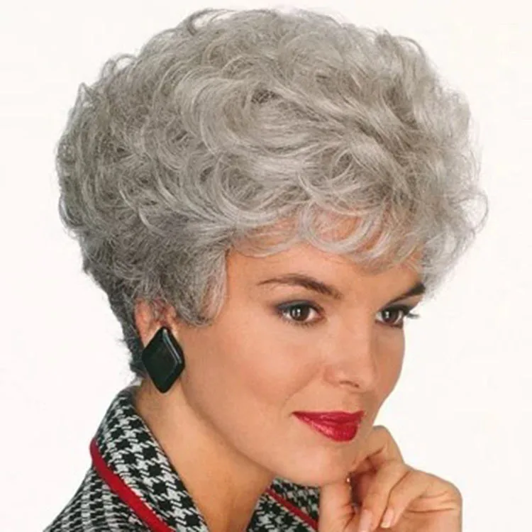 
Wigs female middle-aged and old people play the elderly show male ladies wigs wigs lace headgear 