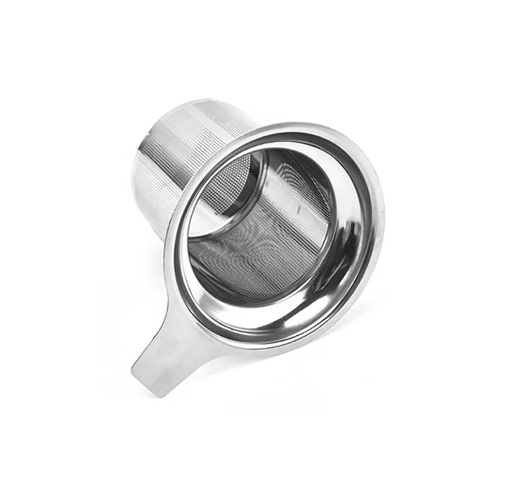 304 Stainless Steel single Handle Loose Leaf Tea Strainer Filter Print logo for put Tea leaves Mugs Cup Tea Infuser