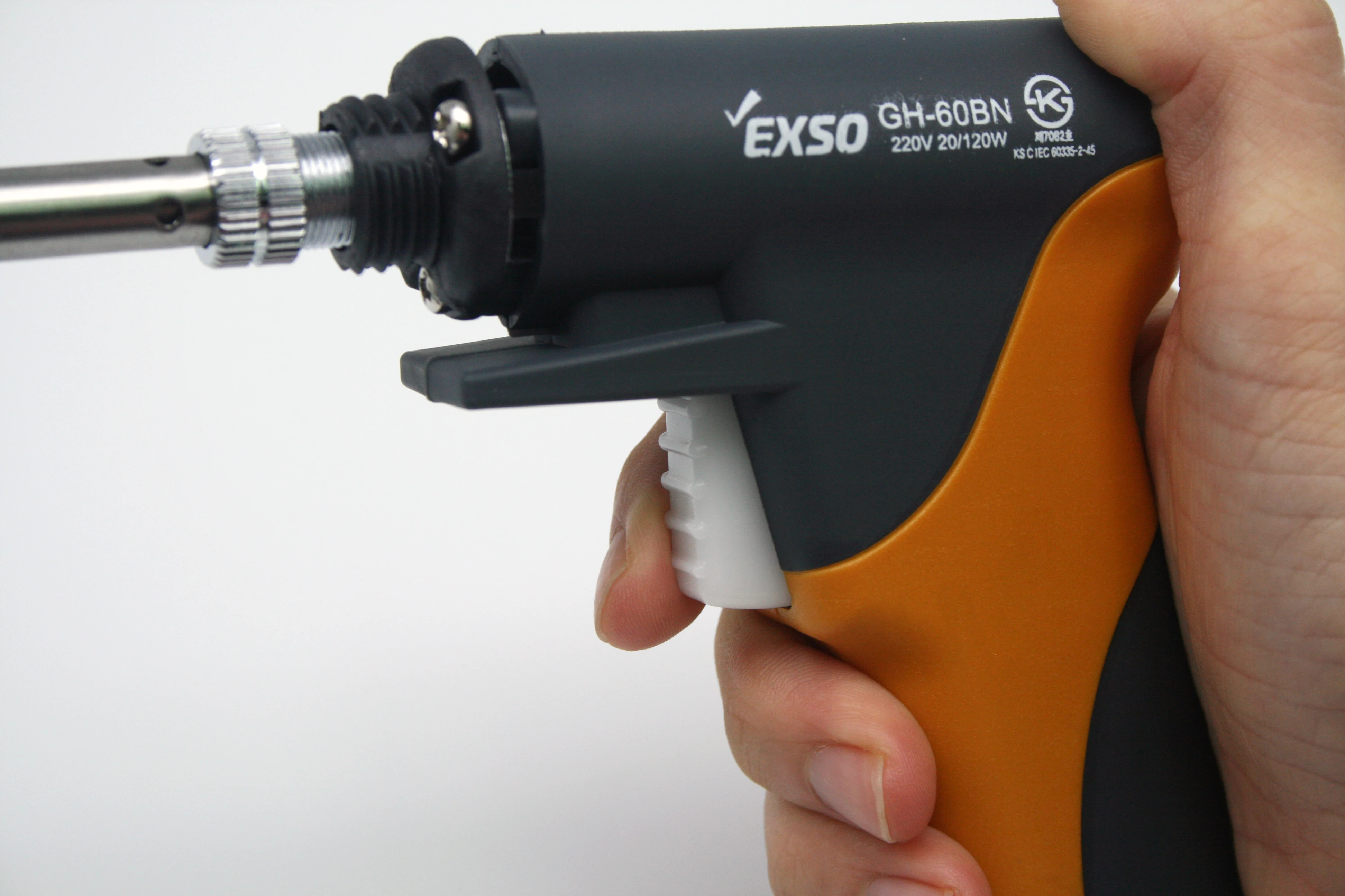 
EXSO Turbo Ceramic Free Voltage 220V Quick Solder Gun Soldering Iron. GH-60BN. Made In Korea 