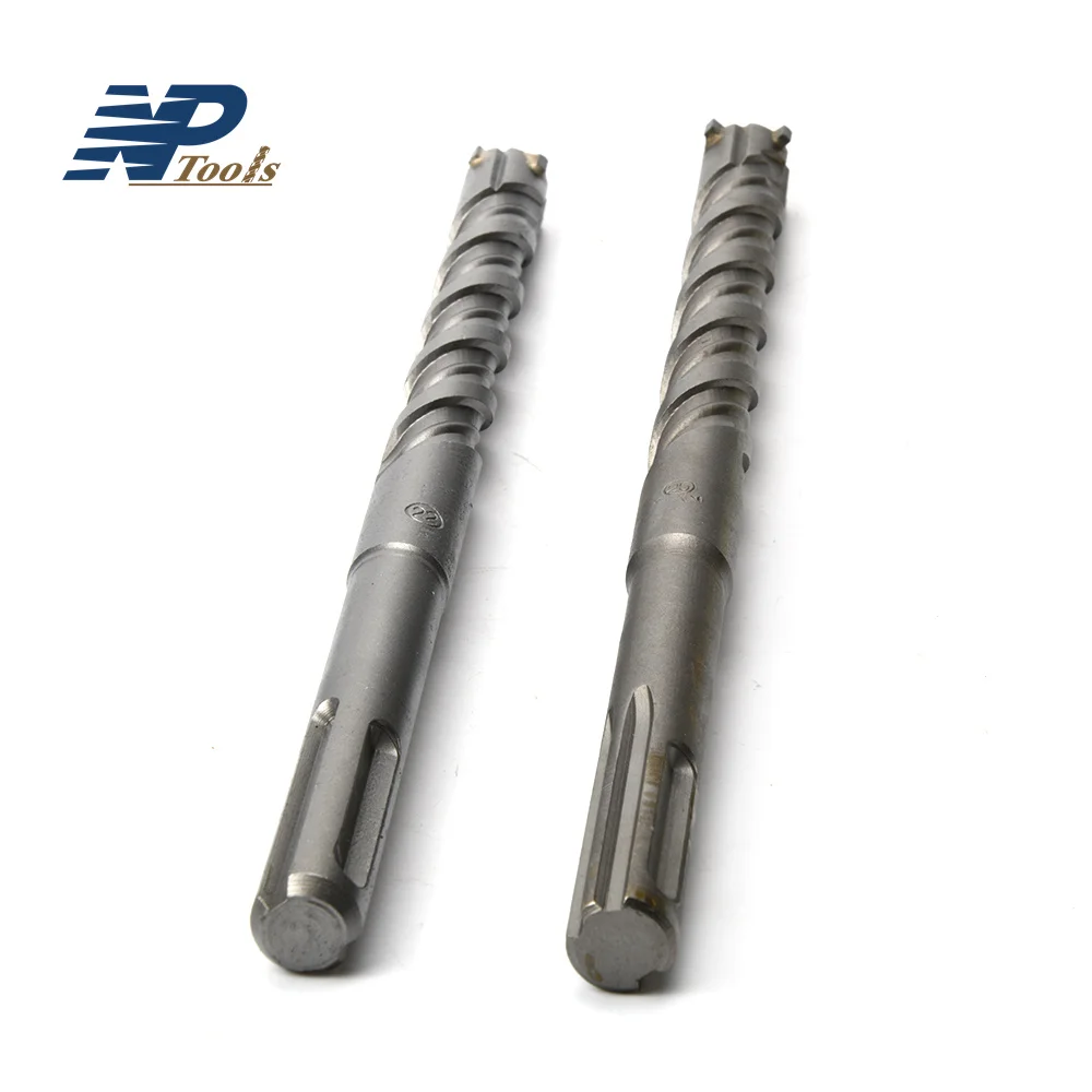 Naipu 4-Cutter SDS Max Masonry Hammer Drill Carbide Tipped Concrete Drill Bit for Concrete Brick Wall Tile Porcelain Ceramic