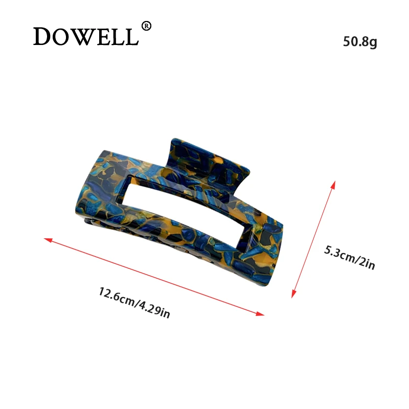 DOWELL wholesale new design 13cm extra large acetate hair claw clips for women thick hair
