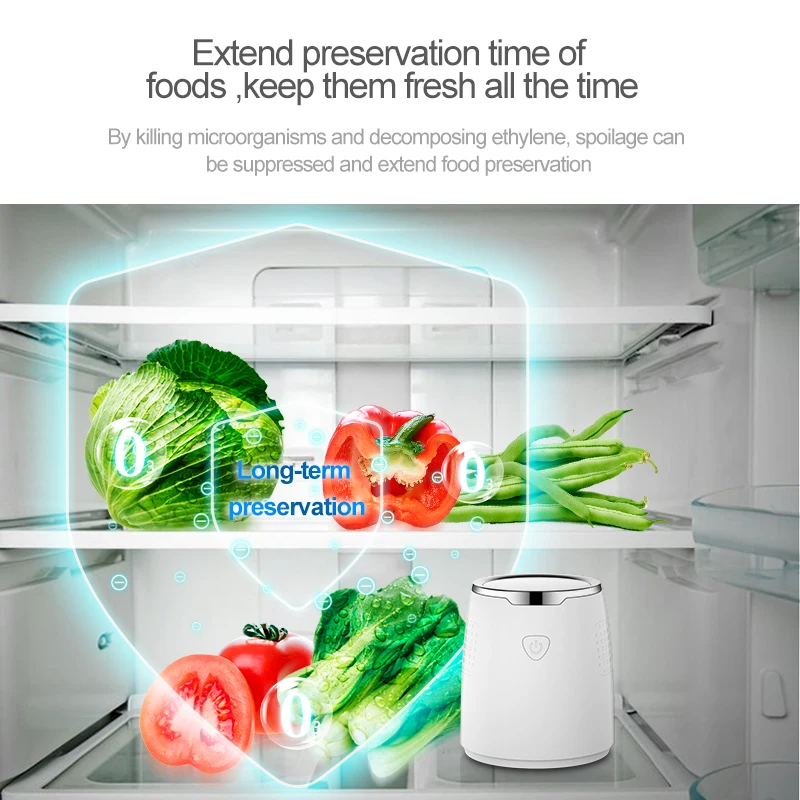
food ozone generator Mini Air Ozone Purifier Portable Ozone Disinfection Sterilization Refrigerator Keeper 