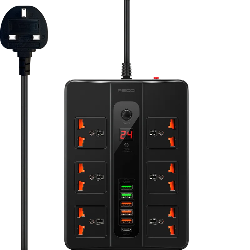 USB Cable Charger intelligent bar plugs home and office overload protection switch socket multi-hole high-power junction board