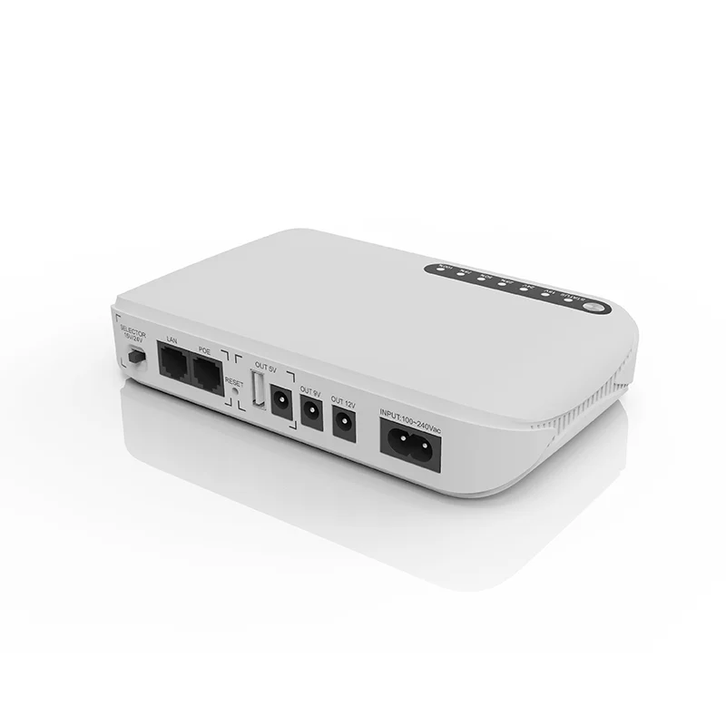 SKE UPS Power Bank Lithium Battery DC UPS 5V 9V 12V POE 15V 24V 18W Mini UPS para Router y Modems
