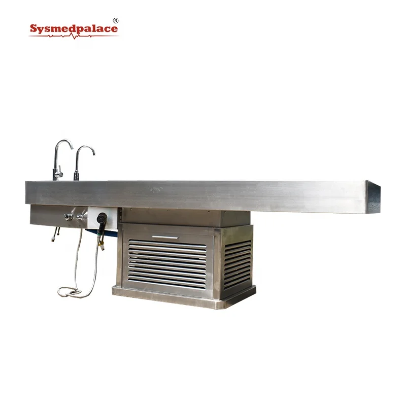 Sysmedical CE Certified Lifting Functions Dissection Table Washing Embalming Table For Funeral Use on promotion